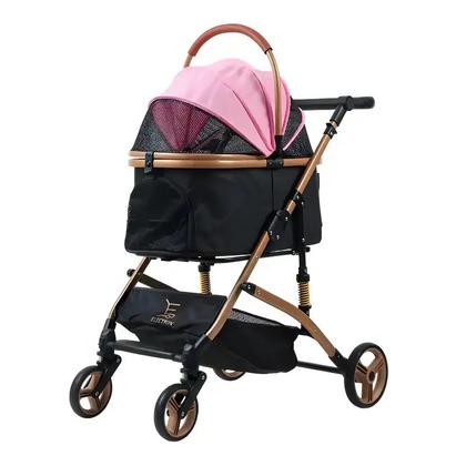 Kedi Ve Köpek Arabası Katlanabilir Pusetli Pembe F1