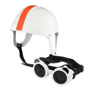 Kedi ve Köpek İçin Kapalı Model Kask+Gözlük  (Küçük Boy)