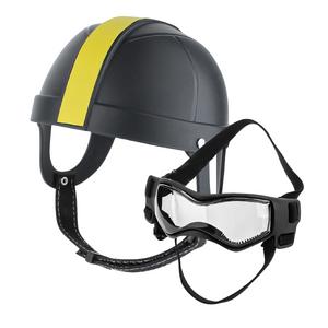 Kedi ve Köpek İçin Kapalı Model Kask+Gözlük  (Orta Boy)