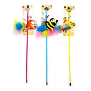 Kediler İçin Oyuncak Olta Zilli Tüylü Balık BRSP-203603