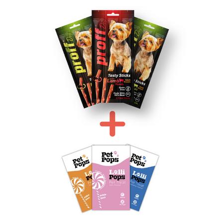 Köpekler İçin Proff Stick ve Petpops Lolipop (3'er Adet)