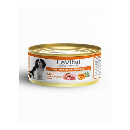 Kuzu Etli, Balkabaklı ve Adaçaylı Mini Irk Yetişkin Köpek Konservesi 85GR