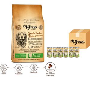 Kuzu Etli Orta Irk Köpekler İçin 12kg Lezzet Paketi