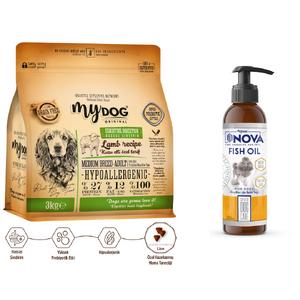 Kuzu Etli Orta Irk Köpekler İçin Besleyici İkili Paketi