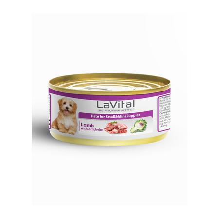 Kuzulu Etli ve Enginarlı Mini ırk Yavru Köpek Konservesi 85GR