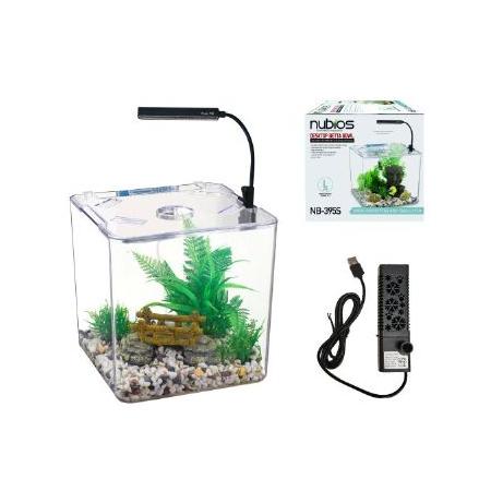 KYP 670-DA-L25 nubios masaüstü akvaryum seti 13.5l küp 395s