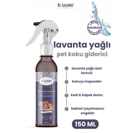 Lavanta Yağlı Pet Koku Giderici 150 ml Antiseptik Kedi Köpek Koku Giderici