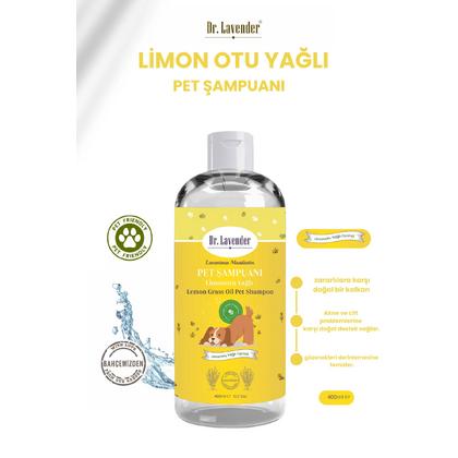 Limon Otu Yağlı Köpek Şampuanı 400 ml | Cilt Temizleyici & Zararlılara Karşı Koruma
