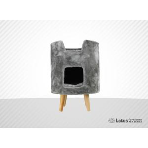 lotus  Oslo 4 ayaklı 2 katlı Dik Slindir Tırmalama Yuva Gri