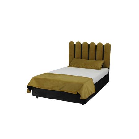 Kedi ve Köpek Çubuk Desenli Bazalı Yatak Antrasit / Hardal L Boy  60*90