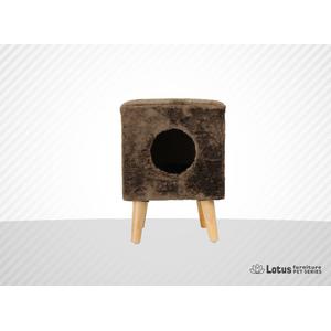 lotus Linz 4 ayaklı Kapalı Tırmalama Yuva Kahverengi