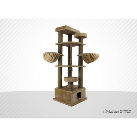 lotus Lizbon 3 sütunlu 4 katlı Tırmalama Bal rengi