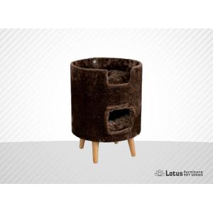 lotus Oslo 4 ayaklı 2 katlı Dik Slindir Tırmalama Yuva Kahverengi