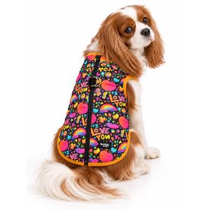 Love Rainbow Siyah Pet Montu / Yağmurluğu Kolay Giydirilebilir Kalıp L Beden 
