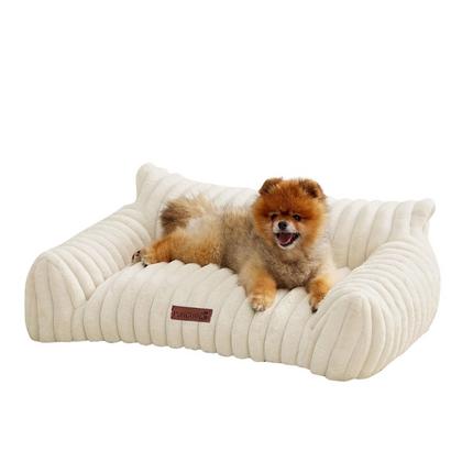 Luna kedi köpek yatağı S beden krem