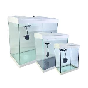 LÜX  BEYAZ 3'LÜ SET KAPAKLI IŞIKLI AKVARYUM AKN