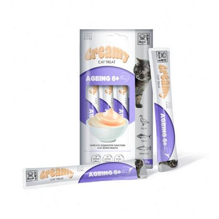 M-PETS AGEING 6+ FONKSİYONEL CREAMY KEDİ ÖDÜLÜ 4X15GR brsp-19050299 