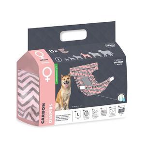 M-pets Carbonlu Diapers Dişi Köpekler İçin Külot (L) 15li brsp-10173699 