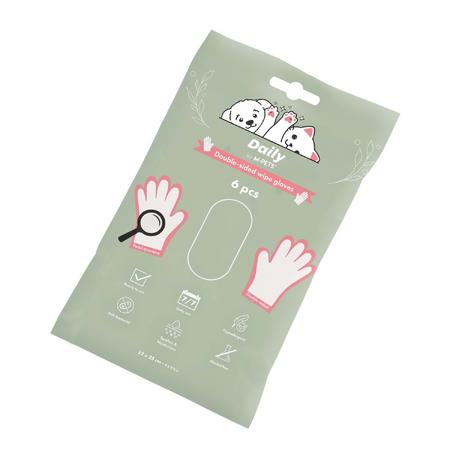 M-Pets Daily Çift Taraflı Günlük Temizleme Eldiveni 6Lı brsp-60103499 