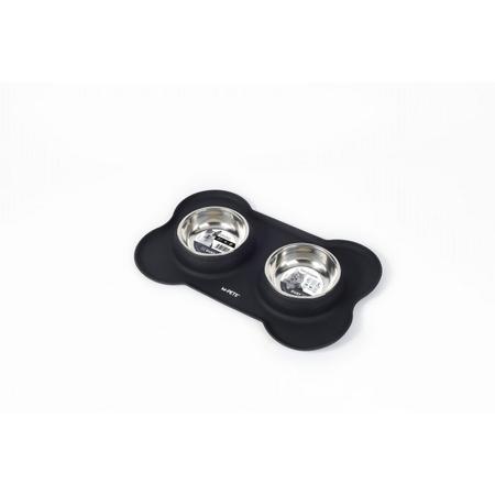 M-PETS DUET SILICONE MAT MAMA KABI BLACK 2X400ML brsp-60530799 