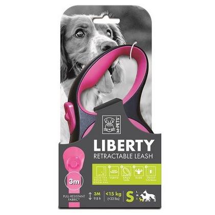 M-Pets Liberty Otomatik Gezdirme Şerit 3Mt/Pink (S) Brsp-10842599