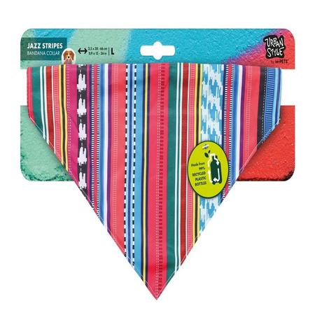 M-Pets Urban Style Jazz Stripes Bandana Collar (L) Brsp-10840299