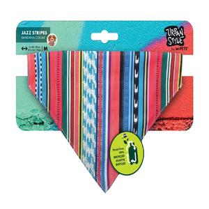 M-Pets Urban Style Jazz Stripes Bandana Collar (M) Brsp-10840199