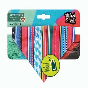 M-Pets Urban Style Jazz Stripes Bandana Collar (S) Brsp-10840099