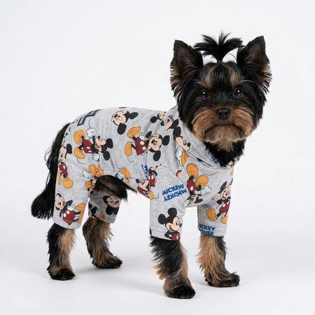 Mickey Grey 4 Bacaklı Tulum Pijama M Beden