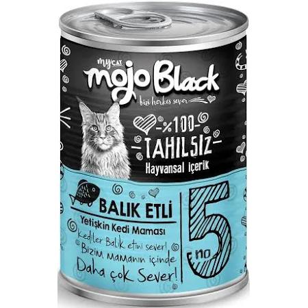 Mojo Black No:5  Tahılsız (400gr) Balık Etli Yetişkin Kedi Konservesi