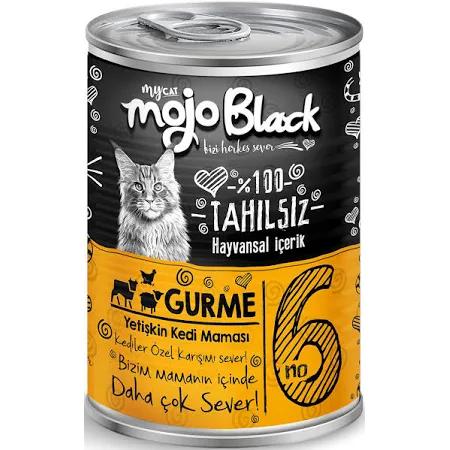 Mojo Black No:6  Tahılsız (400gr) Gurme Yetişkin Kedi Konservesi