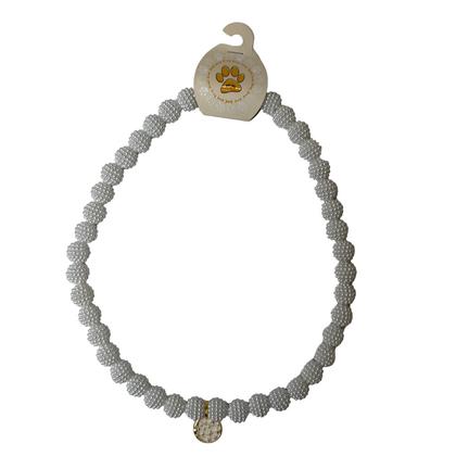 Mozaik Beyaz Boncuklu Kolye M