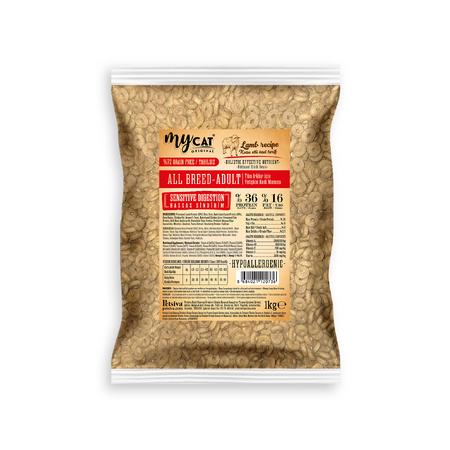 Mycat Az Tahıllı Kuzu Etli Yetişkin Kedi Maması 1kg