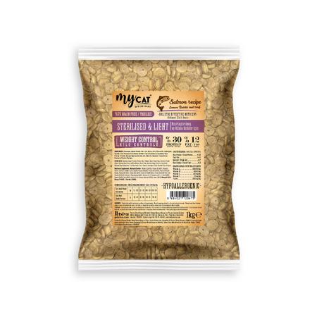 Mycat Az Tahıllı Somon Balıklı Diyet & Kısır Kedi Maması 1kg