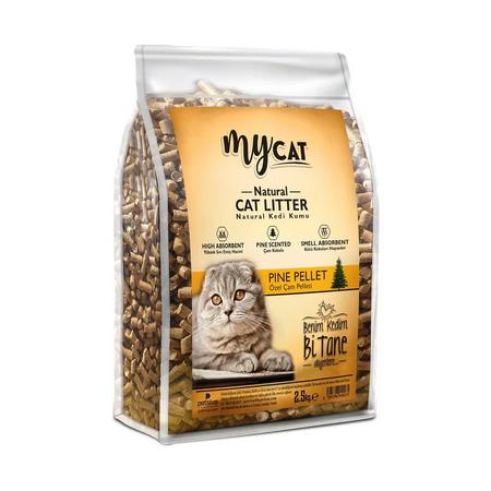 MYCAT ÇAM PELLETİ KEDİ KUMU 2KG