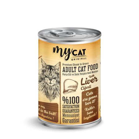 Mycat Ciğer Parça Etli Yetişkin Kedi Konservesi (400gr)