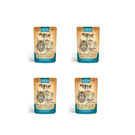 Mycat Hamsi Ve Ton Balıklı Pouch Yaş Mama 85gr 4047 (4'lü)