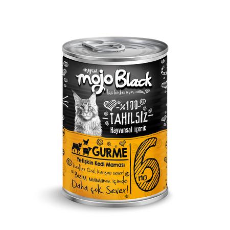 Mojo Black No:6 Tahılsız (400gr)Gurme Yetişkin Kedi Konservesi