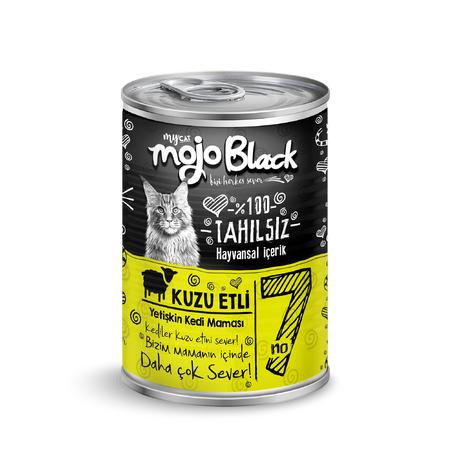 Mojo Black No:7 Tahılsız (400gr) Kuzu Etli Yetişkin Kedi Konservesi