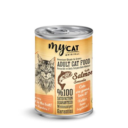 Mycat Somon Parça Etli Yetişkin Kedi Konservesi (400gr)