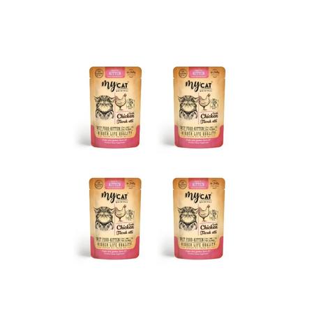 Mycat Tavuk Etli Kitten Pouch Yaş Mama 85gr 4061 (4'lü)