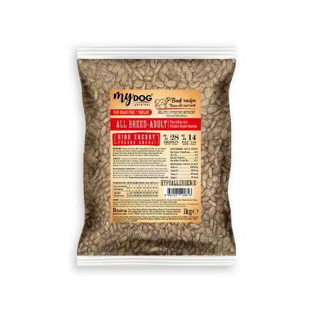 Mydog Az Tahıllı Dana Etli Yüksek Enerji Yetişkin Tüm Irk Köpek Maması 1kg
