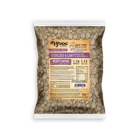 Mydog Az Tahıllı Kuzu Etli Diyet & Kısır Köpek Maması 1kg