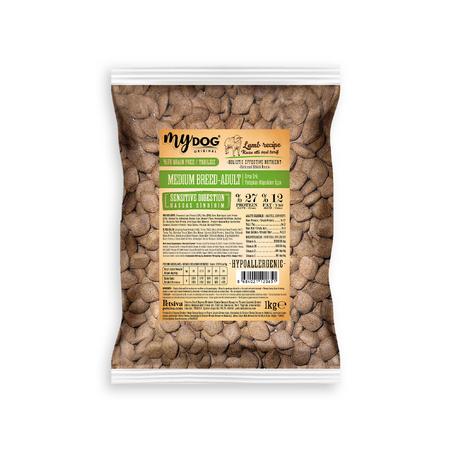 Mydog Az Tahıllı Kuzu Etli Küçük ve Orta Irklar İçin Köpek Maması 1kg
