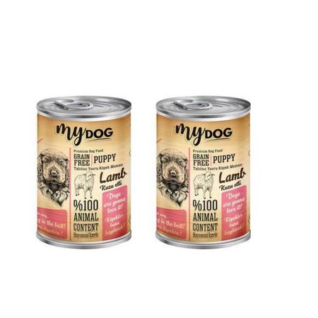 Mydog Kuzu Parça Etli Yavru Köpek Konservesi (400gr) (2'li)