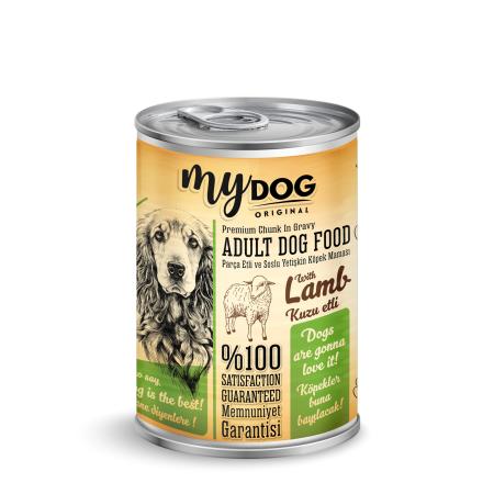 Mydog Kuzu Parça Etli Yetişkin Köpek Konservesi (400gr)