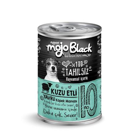 MOJO BLACK NO :10 TAHILSIZ 400GR KUZU ETLİ YAVRU KÖPEK KONSERVESİ
