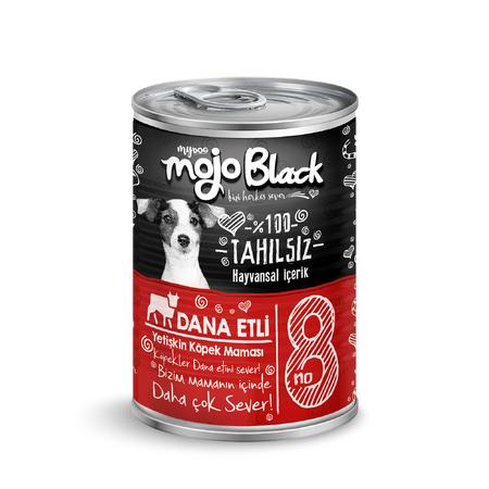 MOJO BLACK NO :8 TAHILSIZ 400GR DANA ETLİ YETİŞKİN KÖPEK KONSERVESİ