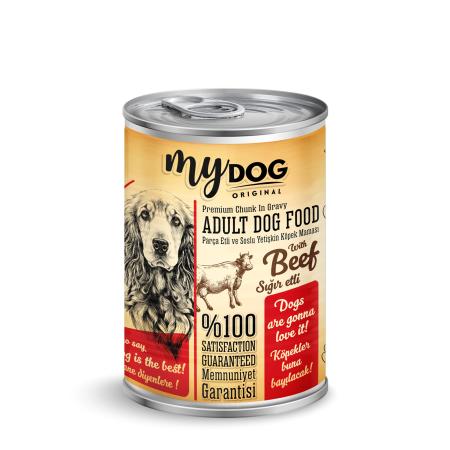 Mydog Sığır Parça Etli Yetişkin Köpek Konservesi (400gr)