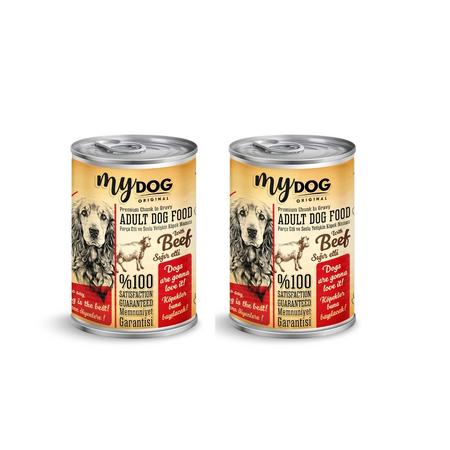 Mydog Sığır Parça Etli Yetişkin Köpek Konservesi (400gr) (2'li)